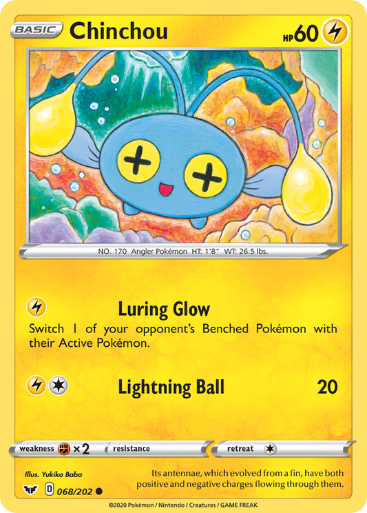 Chinchou 68/202 Common | Sword & Shield | Pokemon Card