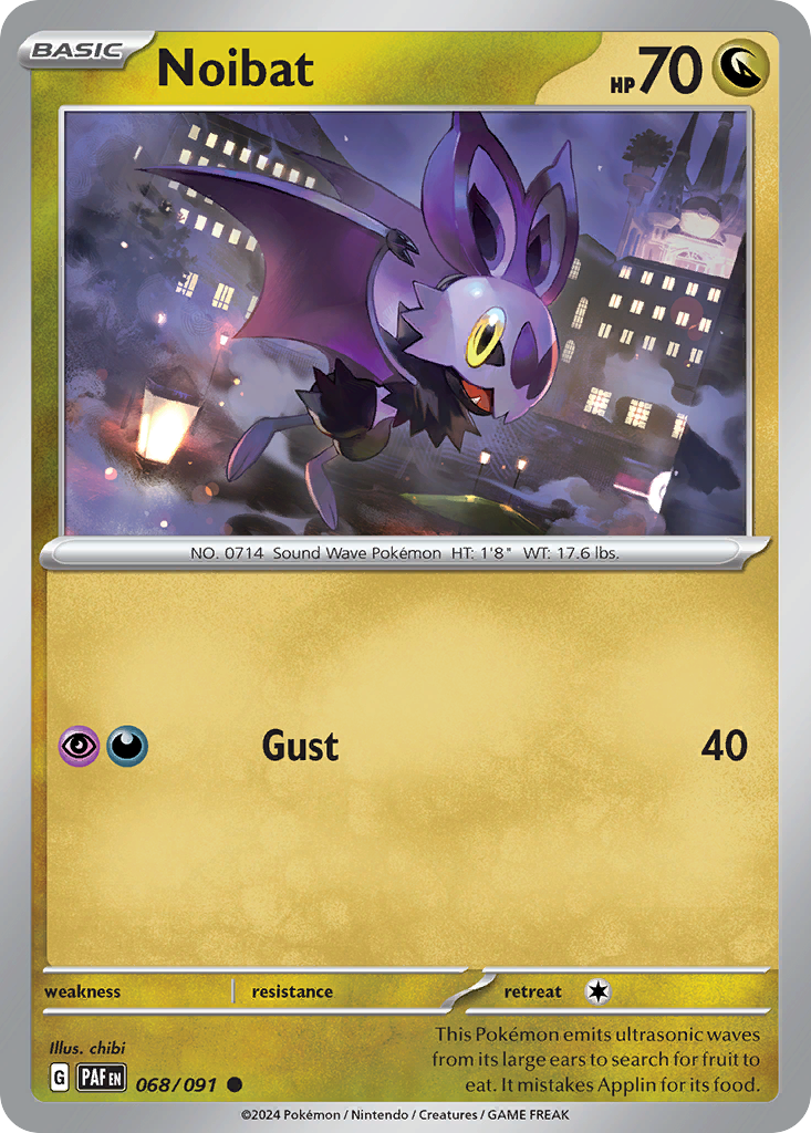 Noibat 68/91 Common | Paldean Fates | Pokemon Card