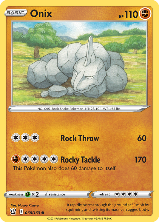 Onix 68/163 Common | Battle Styles | Pokemon Card