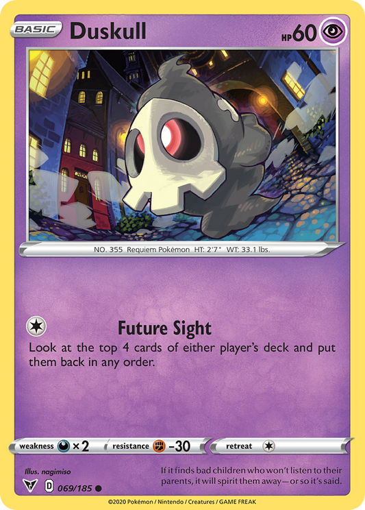 Duskull 69/185 Common | Vivid Voltage | Pokemon Card