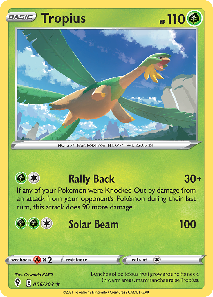 Tropius 6/203 Rare | Evolving Skies | Pokemon Card