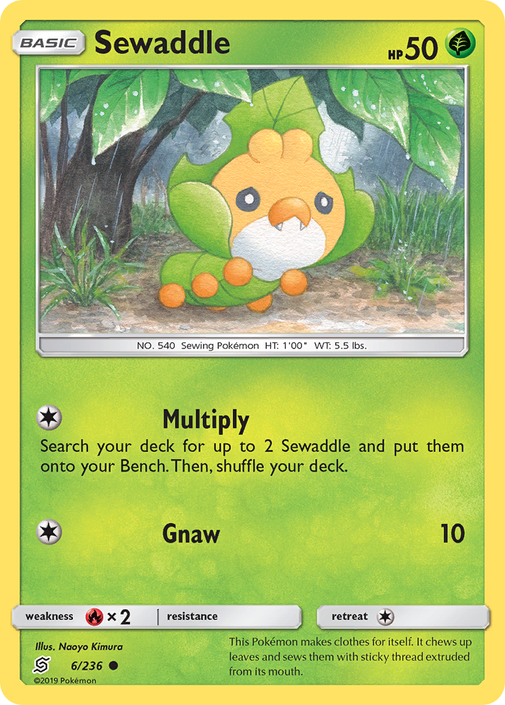 Sewaddle 6/236 Common | Unified Minds | Pokemon Card