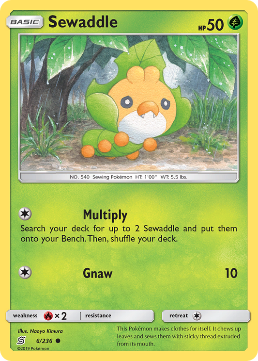 Sewaddle 6/236 Common | Unified Minds | Pokemon Card