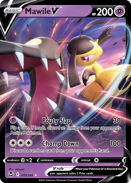 Mawile V 70/195 Rare Holo V | Silver Tempest | Pokemon Card