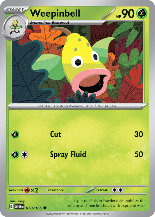 Weepinbell 70/165 Common | 151 | Pokemon Card