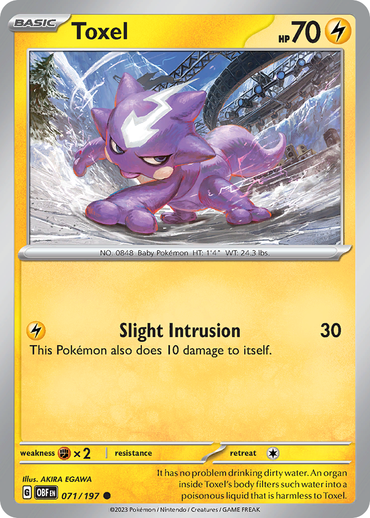 Toxel 71/197 Common | Obsidian Flames | Pokemon Card