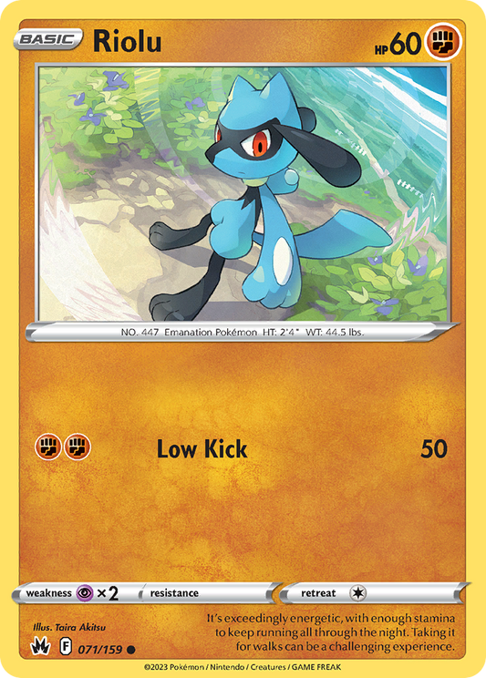 Riolu 71/159 Common | Crown Zenith | Pokemon Card