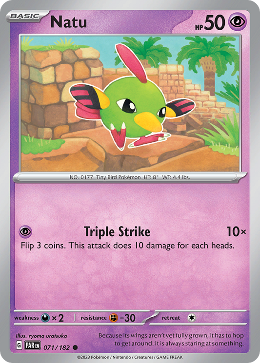 Natu 71/182 Common | Paradox Rift | Pokemon Card