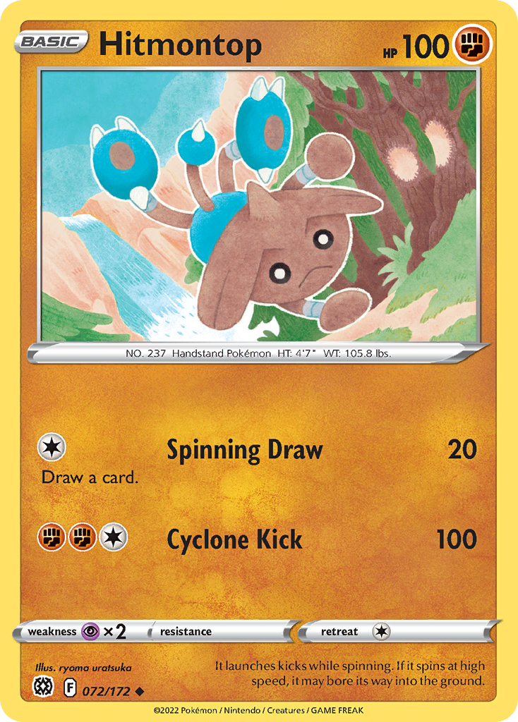 Hitmontop 72/172 Uncommon | Brilliant Stars | Pokemon Card