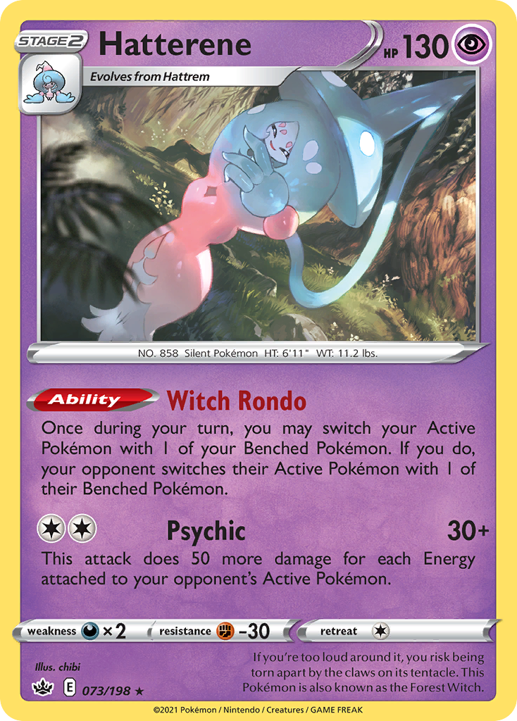 Hatterene 73/198 Rare Holo | Chilling Reign | Pokemon Card