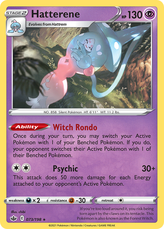 Hatterene 73/198 Rare Holo | Chilling Reign | Pokemon Card