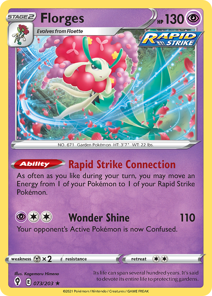 Florges 73/203 Rare Holo | Evolving Skies | Pokemon Card