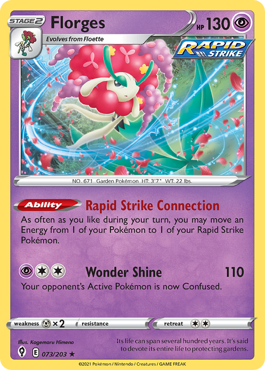 Florges 73/203 Rare Holo | Evolving Skies | Pokemon Card