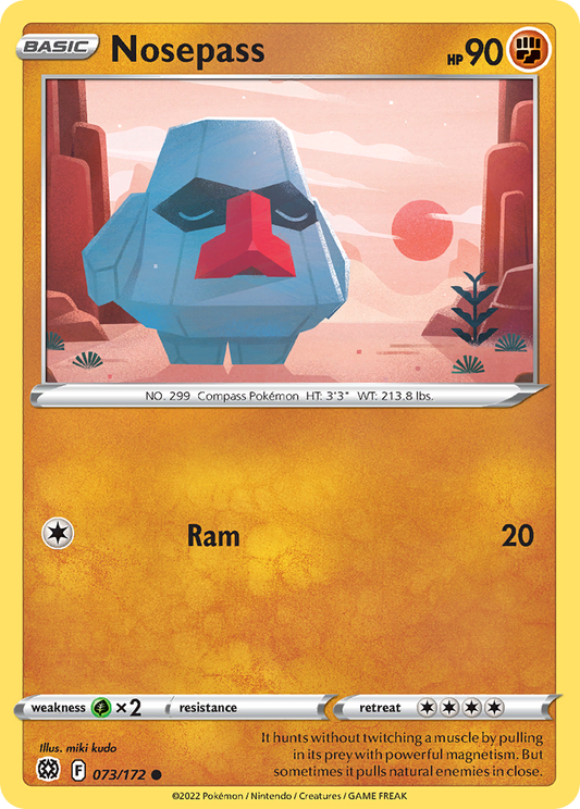 Nosepass 73/172 Common | Brilliant Stars | Pokemon Card