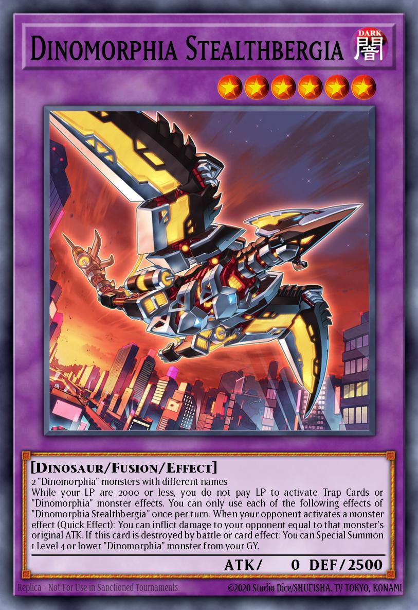 Dinomorphia Stealthbergia - BACH-EN039 Super Rare | Yu-Gi-Oh! Card