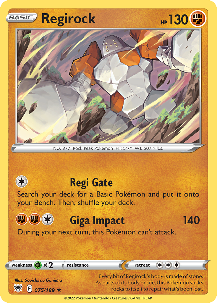 Regirock 75/189 Rare | Astral Radiance | Pokemon Card