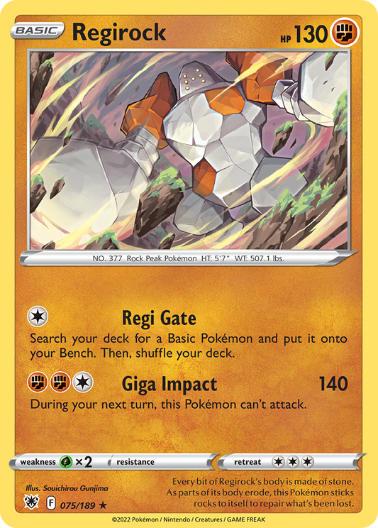 Regirock 75/189 Rare | Astral Radiance | Pokemon Card