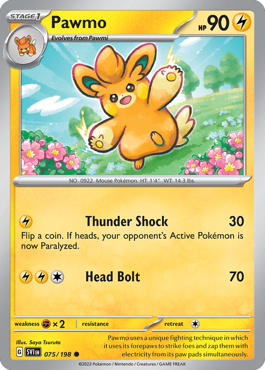 Pawmo 75/198 Common | Scarlet & Violet | Pokemon Card