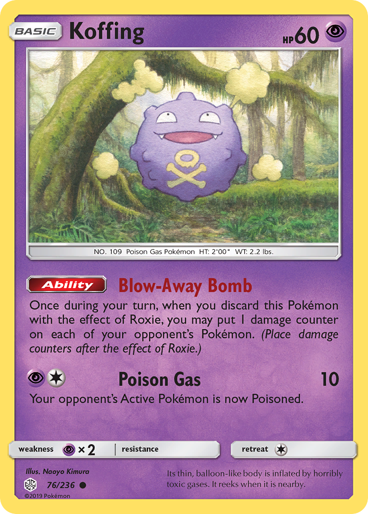 Koffing 76/236 Common | Cosmic Eclipse | Pokemon Card