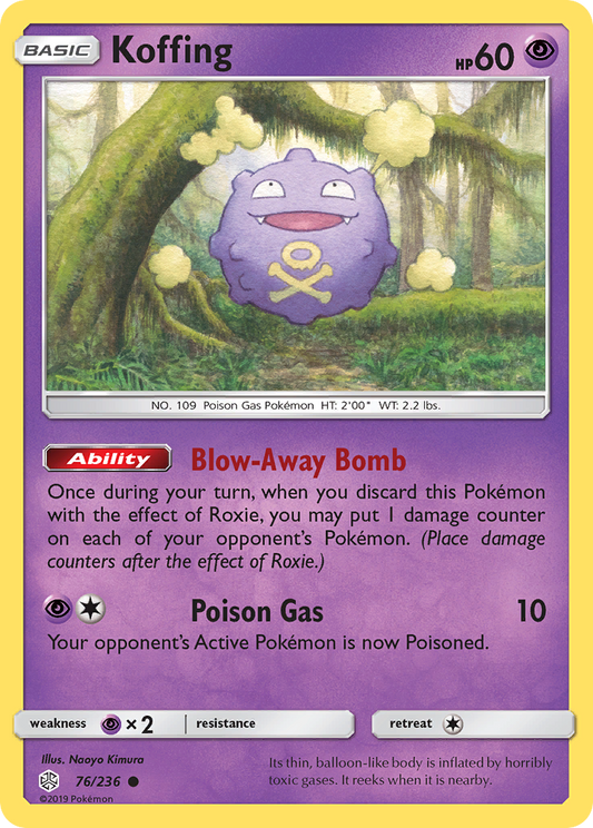 Koffing 76/236 Common | Cosmic Eclipse | Pokemon Card