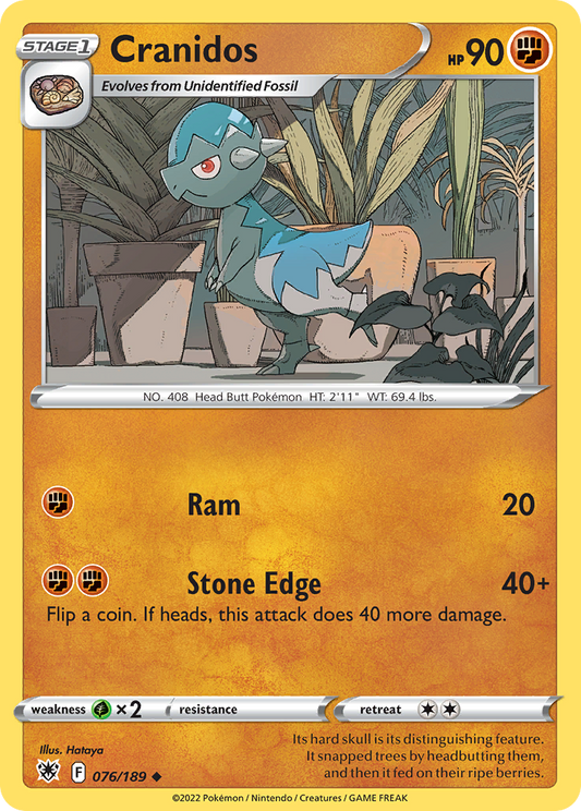 Cranidos 76/189 Uncommon | Astral Radiance | Pokemon Card