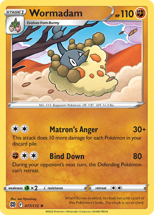 Wormadam 77/172 Rare | Brilliant Stars | Pokemon Card