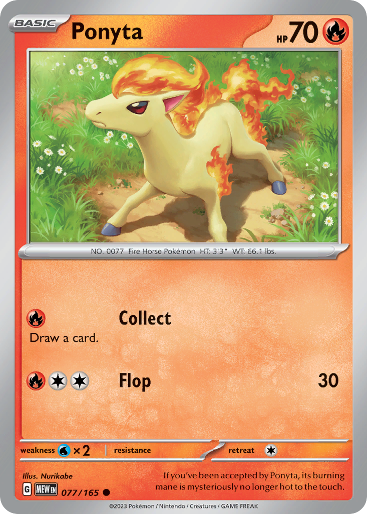 Ponyta 77/165 Common | 151 | Pokemon Card