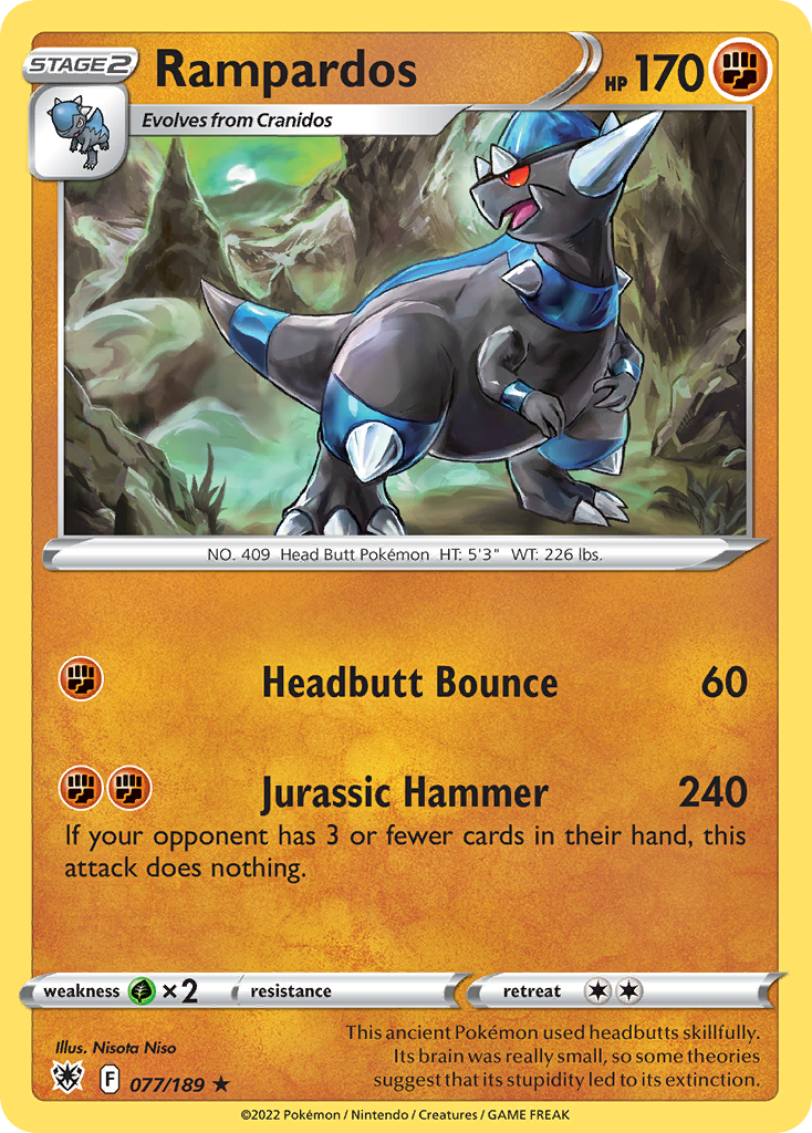 Rampardos 77/189 Rare Holo | Astral Radiance | Pokemon Card