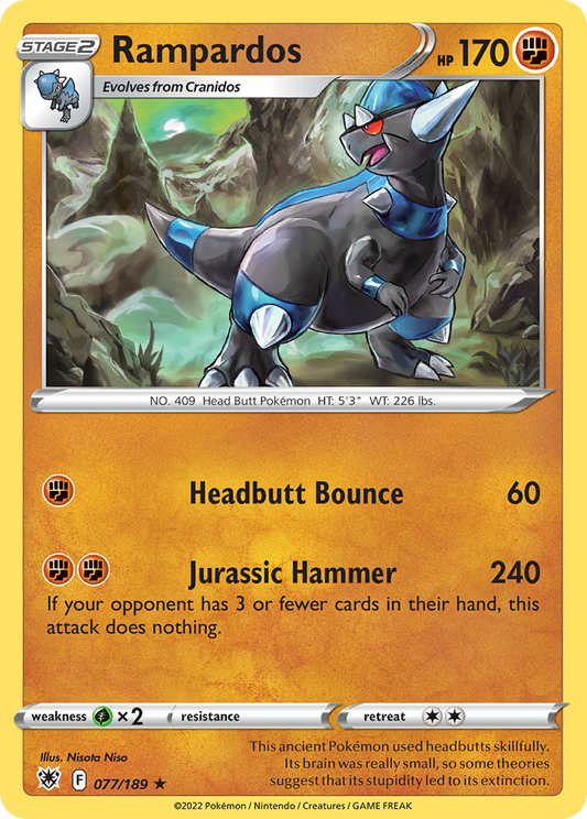 Rampardos 77/189 Rare Holo | Astral Radiance | Pokemon Card