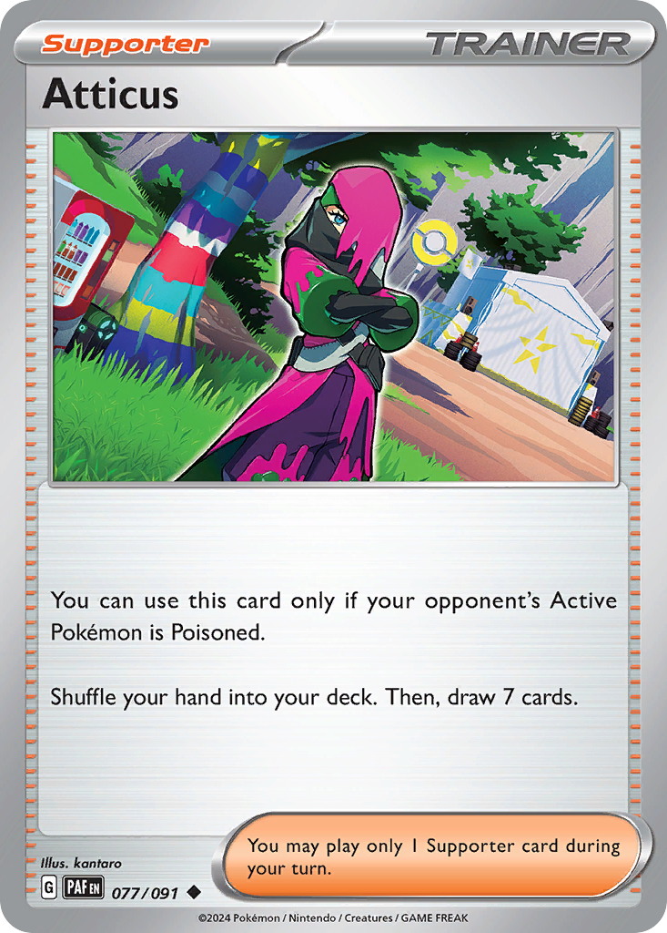 Atticus 77/91 Uncommon | Paldean Fates | Pokemon Card