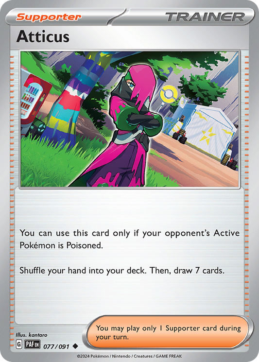 Atticus 77/91 Uncommon | Paldean Fates | Pokemon Card