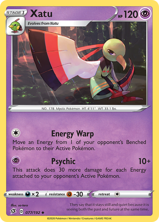 Xatu 77/192 Uncommon | Rebel Clash | Pokemon Card