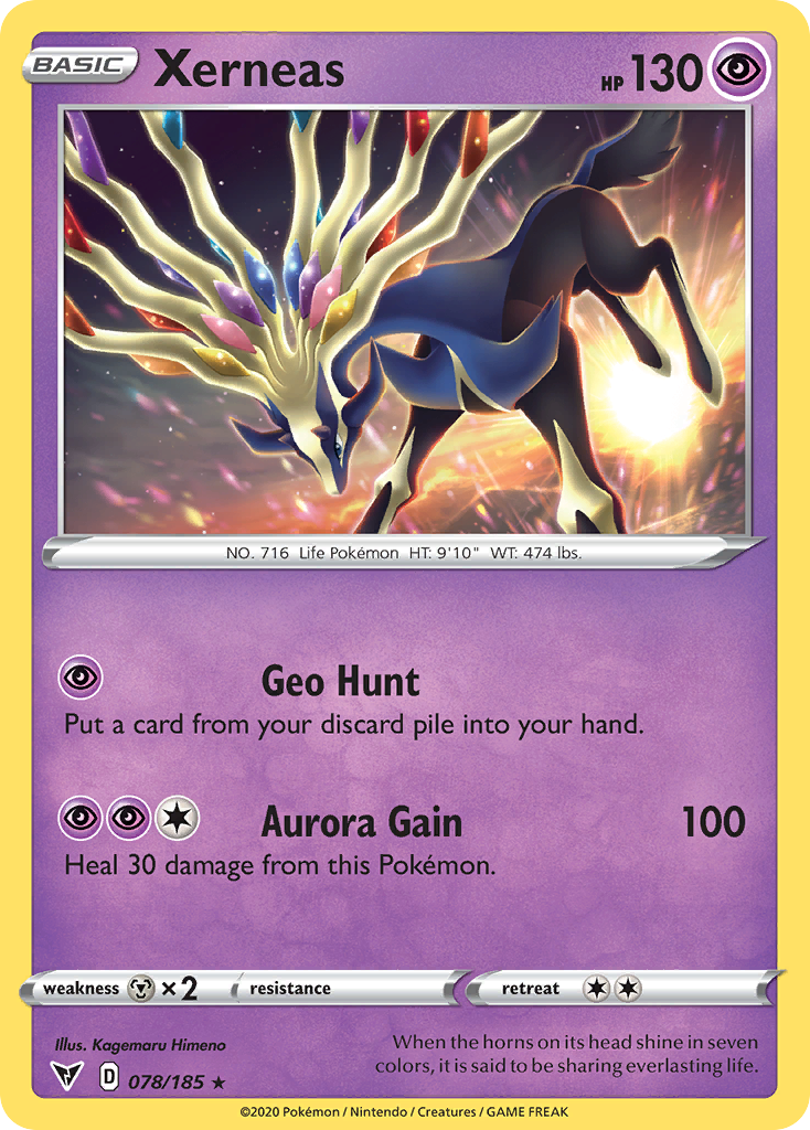 Xerneas 78/185 Rare Holo | Vivid Voltage | Pokemon Card