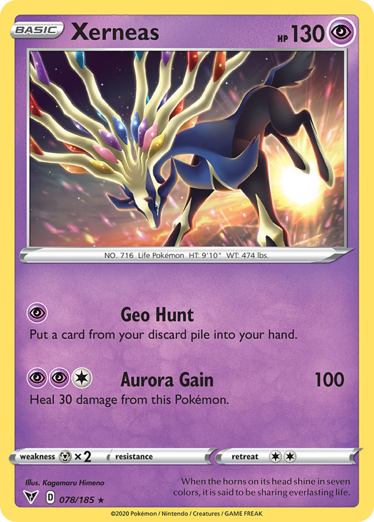 Xerneas 78/185 Rare Holo | Vivid Voltage | Pokemon Card