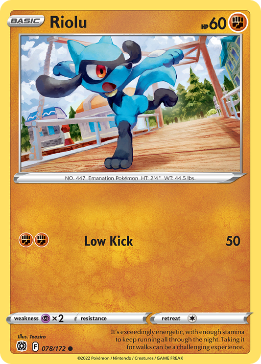 Riolu 78/172 Common | Brilliant Stars | Pokemon Card