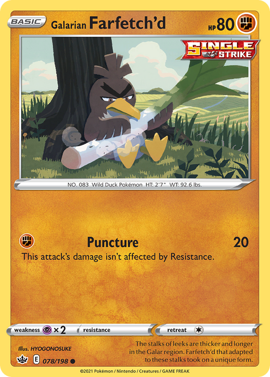 Galarian Farfetch'd 78/198 Common | Chilling Reign | Pokemon Card