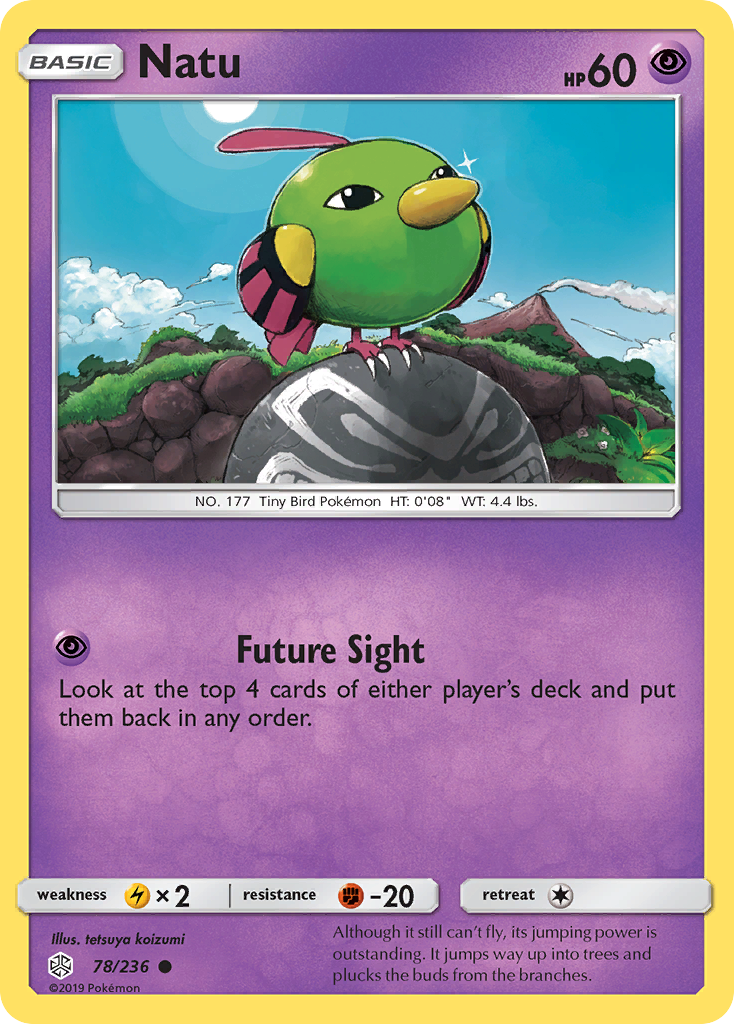 Natu 78/236 Common | Cosmic Eclipse | Pokemon Card