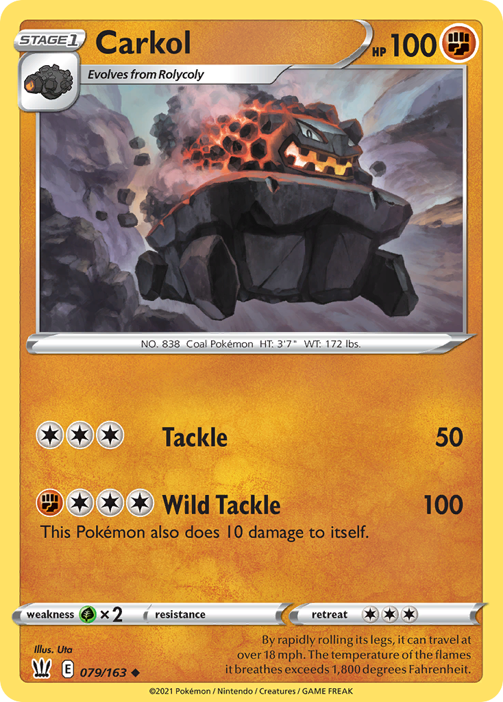 Carkol 79/163 Uncommon | Battle Styles | Pokemon Card