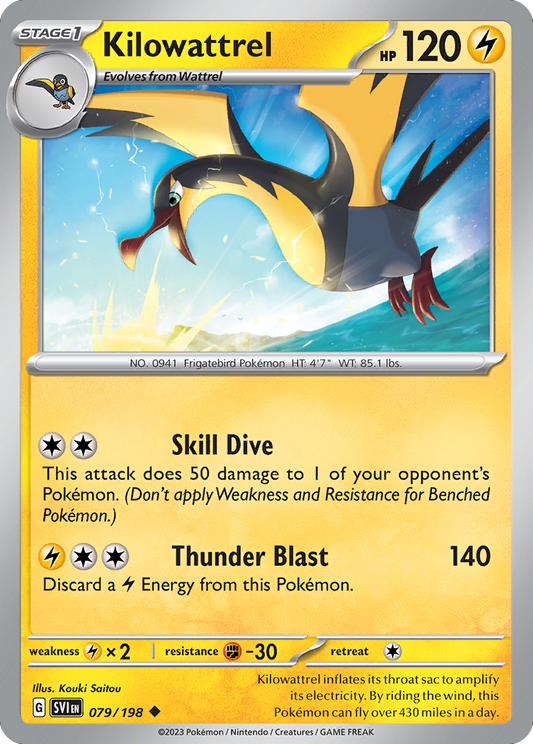 Kilowattrel 79/198 Uncommon | Scarlet & Violet | Pokemon Card