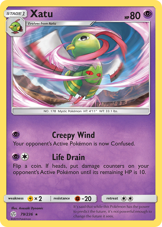 Xatu 79/236 Rare | Cosmic Eclipse | Pokemon Card