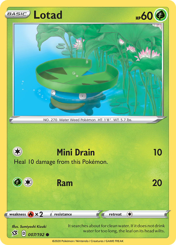 Lotad 7/192 Common | Rebel Clash | Pokemon Card