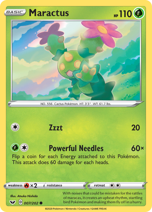 Maractus 7/202 Common | Sword & Shield | Pokemon Card