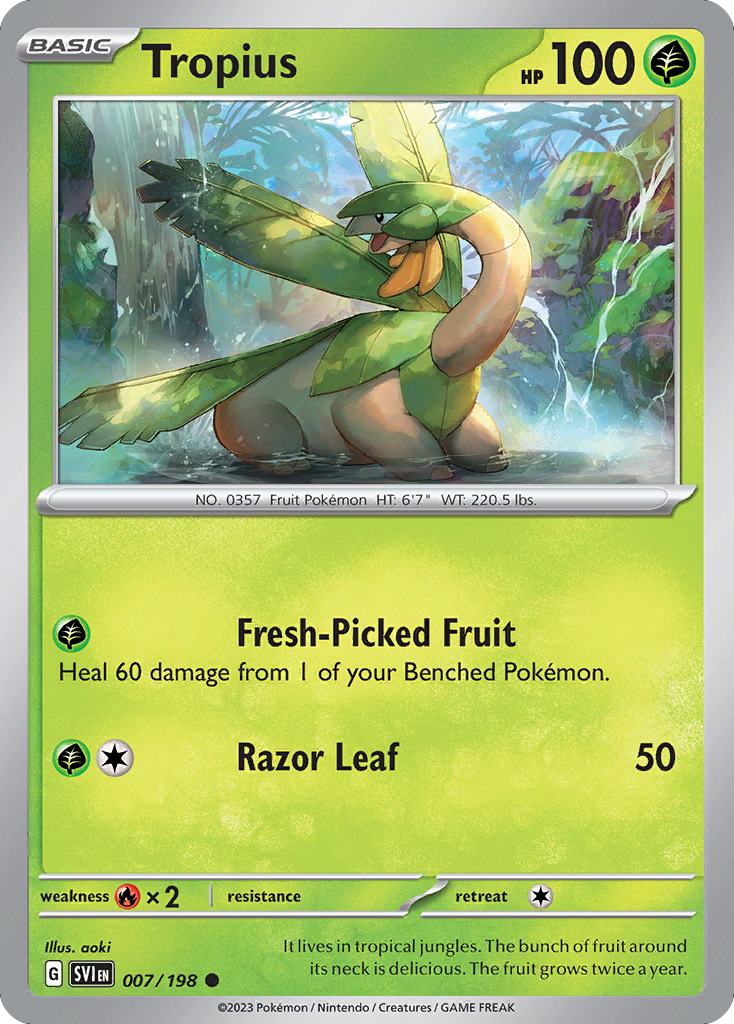 Tropius 7/198 Common | Scarlet & Violet | Pokemon Card