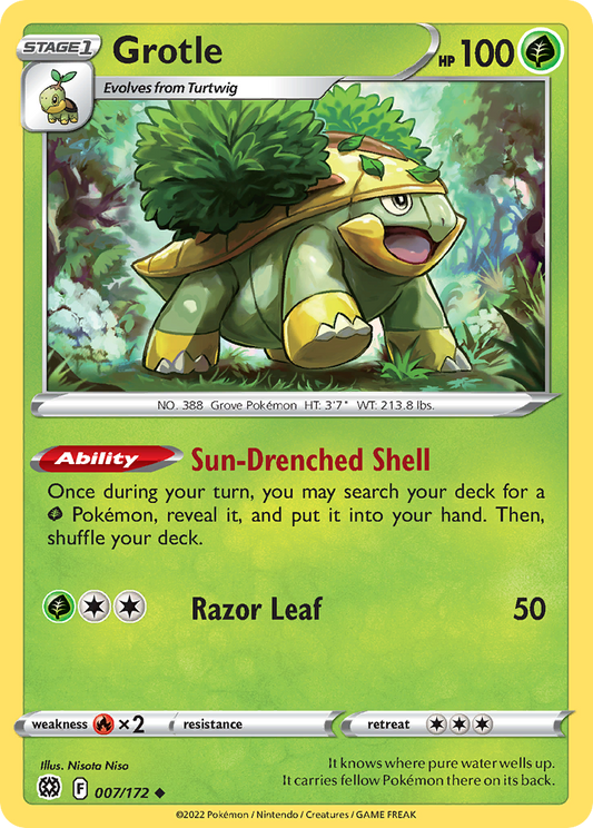 Grotle 7/172 Uncommon | Brilliant Stars | Pokemon Card