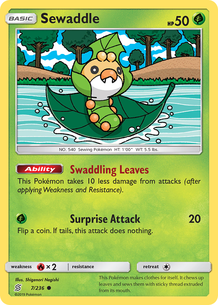 Sewaddle 7/236 Common | Unified Minds | Pokemon Card