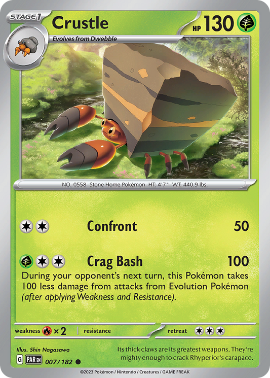 Crustle 7/182 Common | Paradox Rift | Pokemon Card