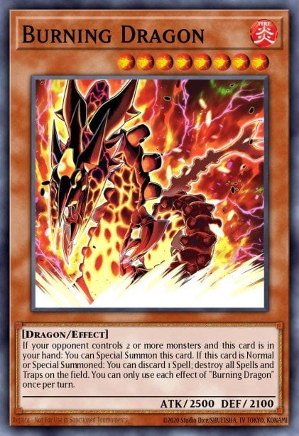 Burning Dragon - AGOV-EN094 Super Rare | Yu-Gi-Oh! Card