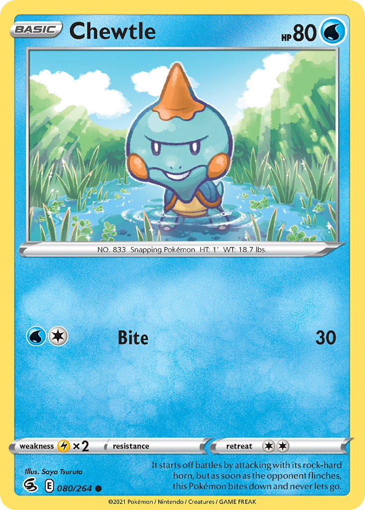 Chewtle 80/264 Common | Fusion Strike | Pokemon Card