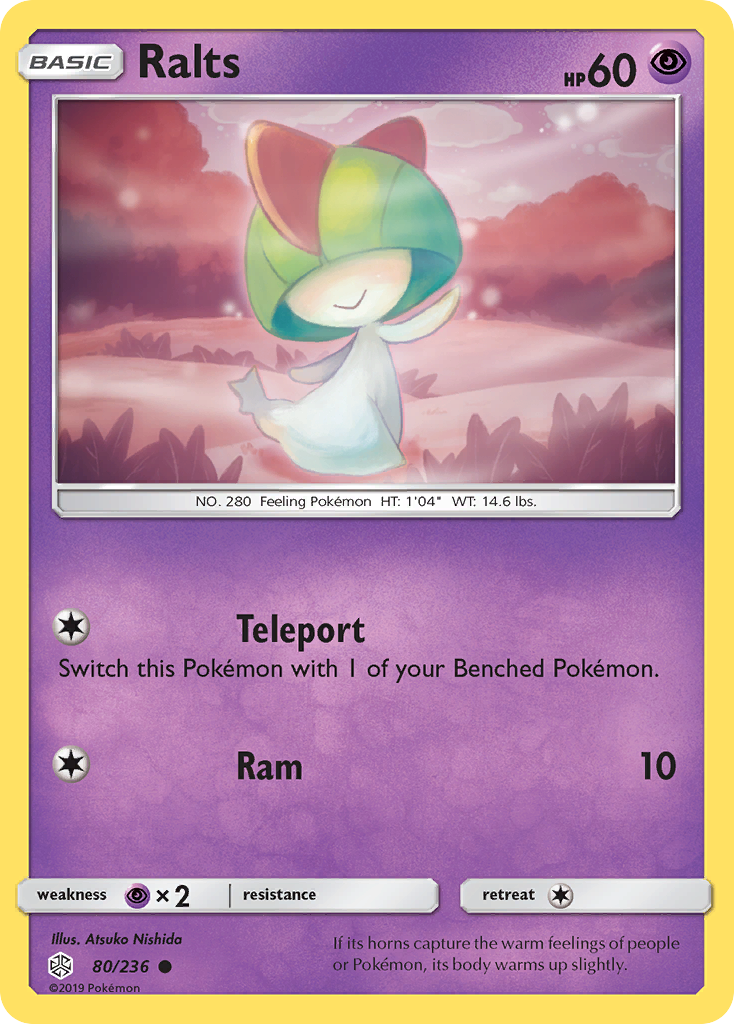 Ralts 80/236 Common | Cosmic Eclipse | Pokemon Card