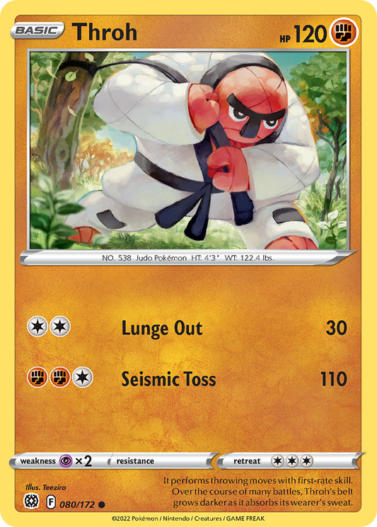 Throh 80/172 Common | Brilliant Stars | Pokemon Card